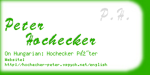 peter hochecker business card